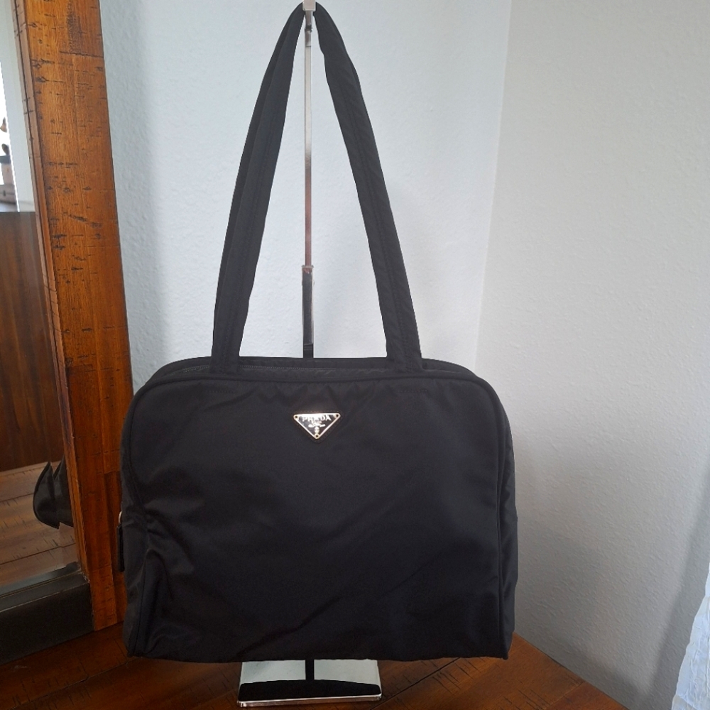 Prada Black Nylon Tote Bag